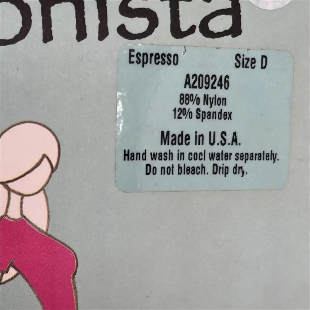 New in Package Illusionista Brown Expresso Tights Size D